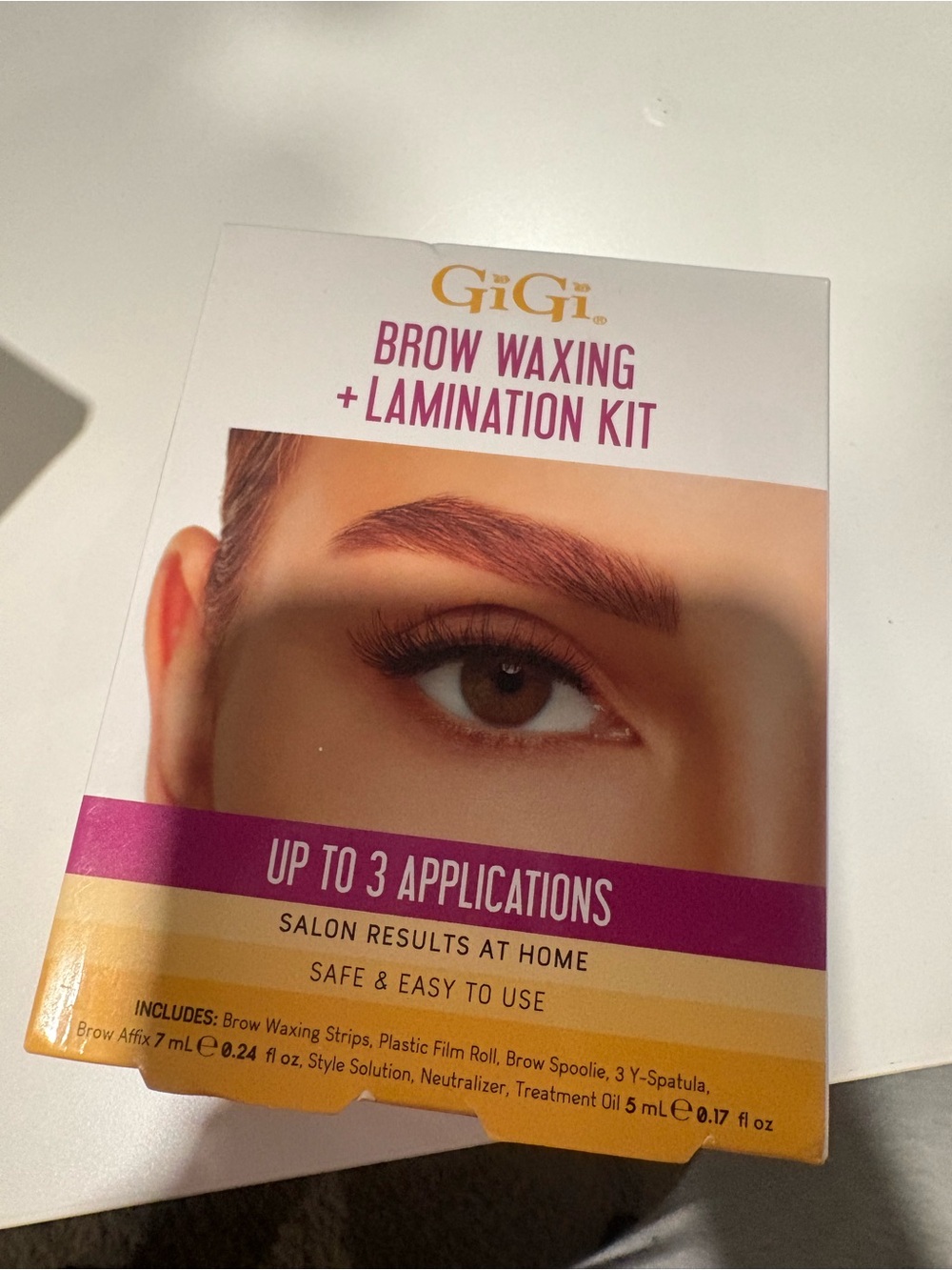 Brow Waxing + Lamination Kit for Men Grooming – White & Pink Packaging